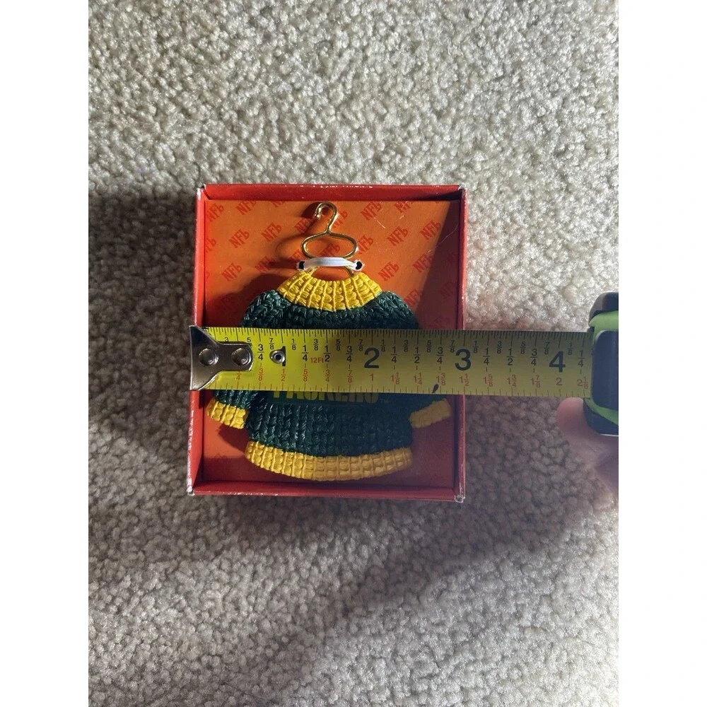 Vintage 1996 Green Bay Packers Sweater Ornament Russ Team Trimmers NFL Boxed